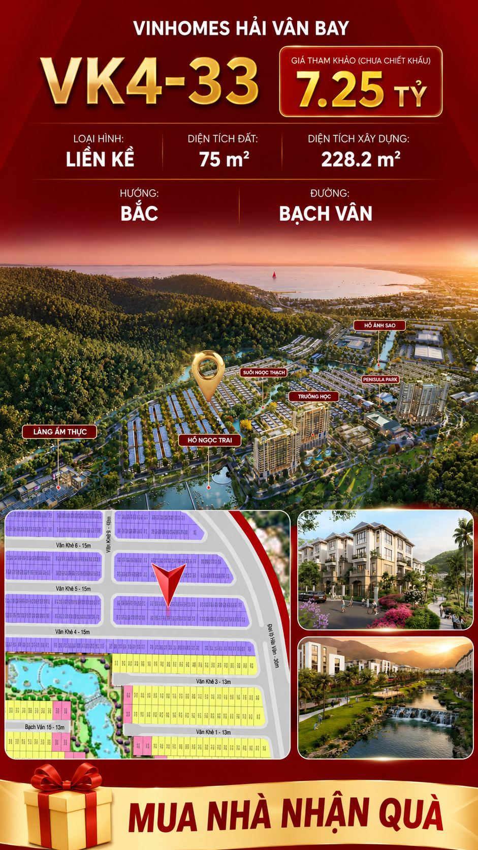 Nhà Liền Kề VK4-33 Văn Khê, Bạch Vân Giá 7,25 Tỷ