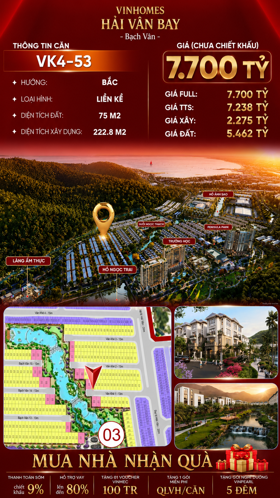 Nhà Liền Kề VK4-53 Văn Khê, Bạch Vân Giá 7,70 Tỷ