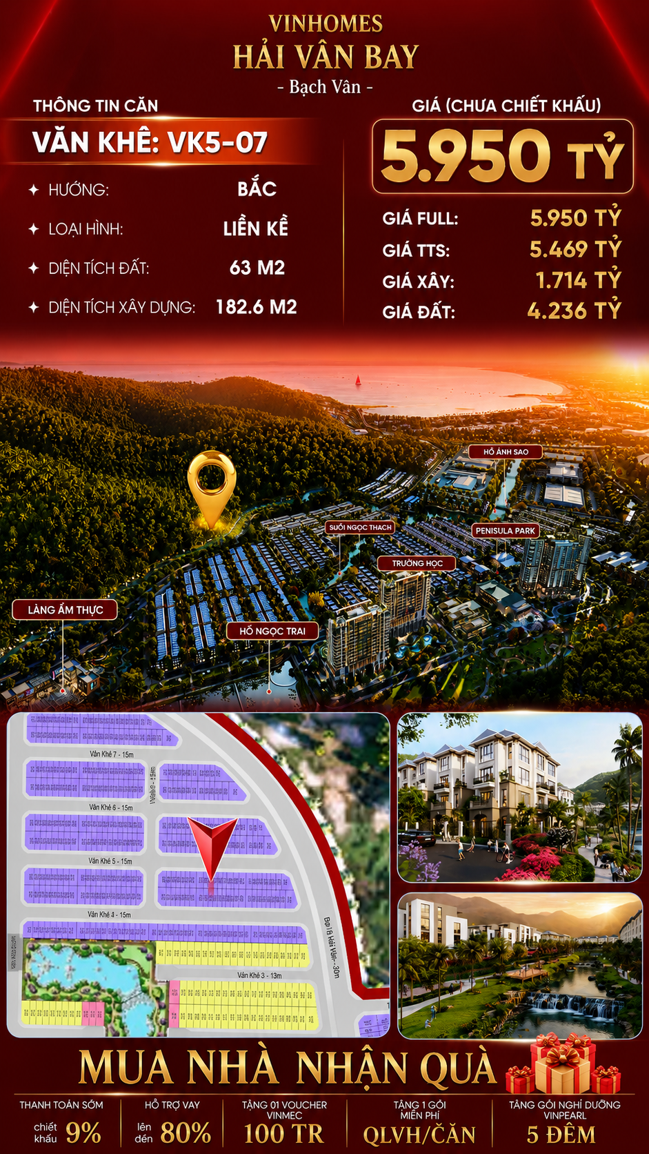 Nhà Liền Kề VK5-07 Văn Khê, Bạch Vân Giá 5,95 Tỷ