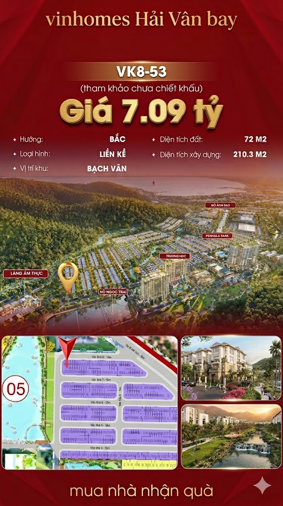 Nhà Liền Kề VK8-53 Văn Khê, Bạch Vân Giá 7,09 Tỷ