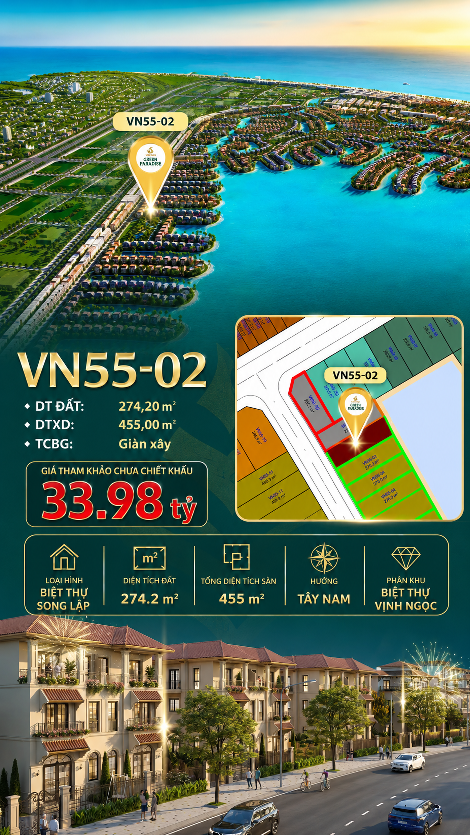 Song Lập VN55-02 – Vịnh Tiên căn víp view biển