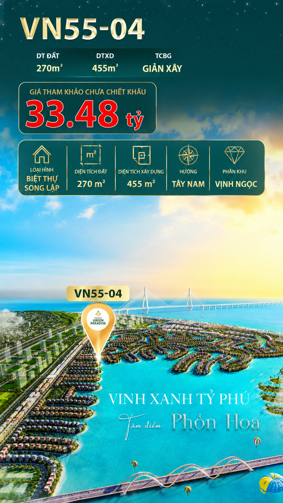 Song Lập VN55-04 – Vinh Xanh Tỷ Phú, Vịnh Ngọc