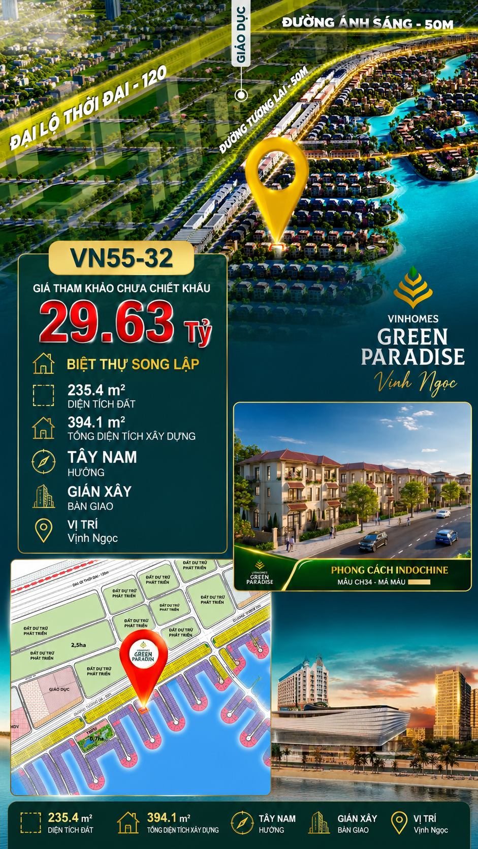 Song Lập VN55-32 – Phong Cách Indochine sống chuẩn