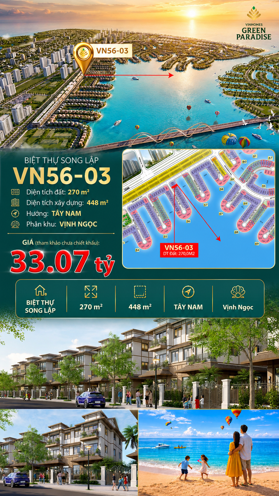 Song Lập VN56-03 – Hướng Tây Nam Đón Tài Lộc 