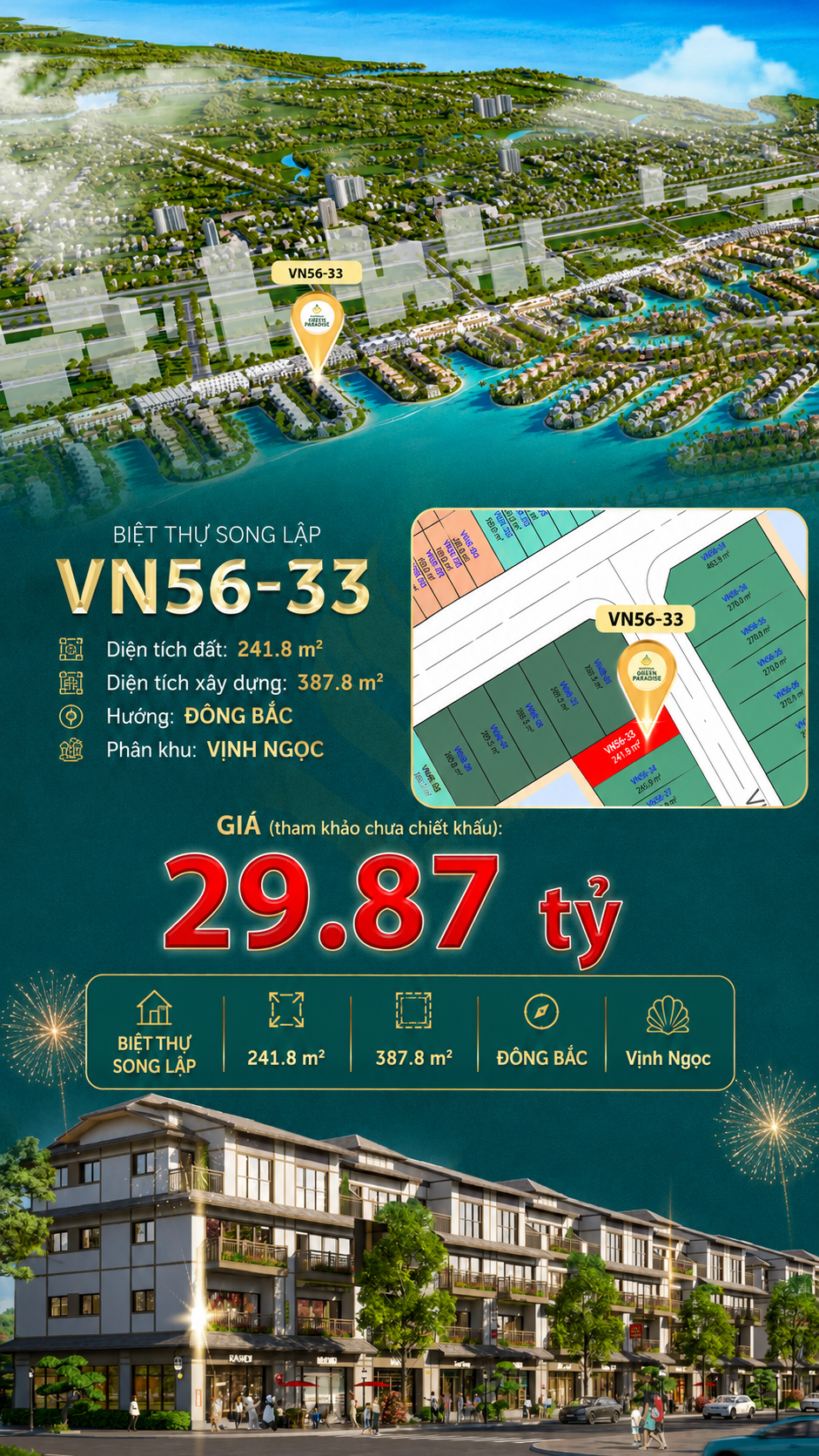 Song Lập VN56-33 – view biển hồ Giá Chỉ 29.87 Tỷ