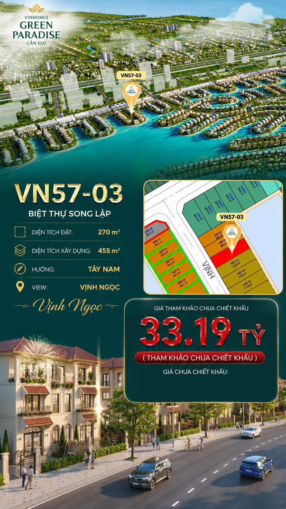 Song Lập VN57-03 – Hướng Tây Nam giá tốt 