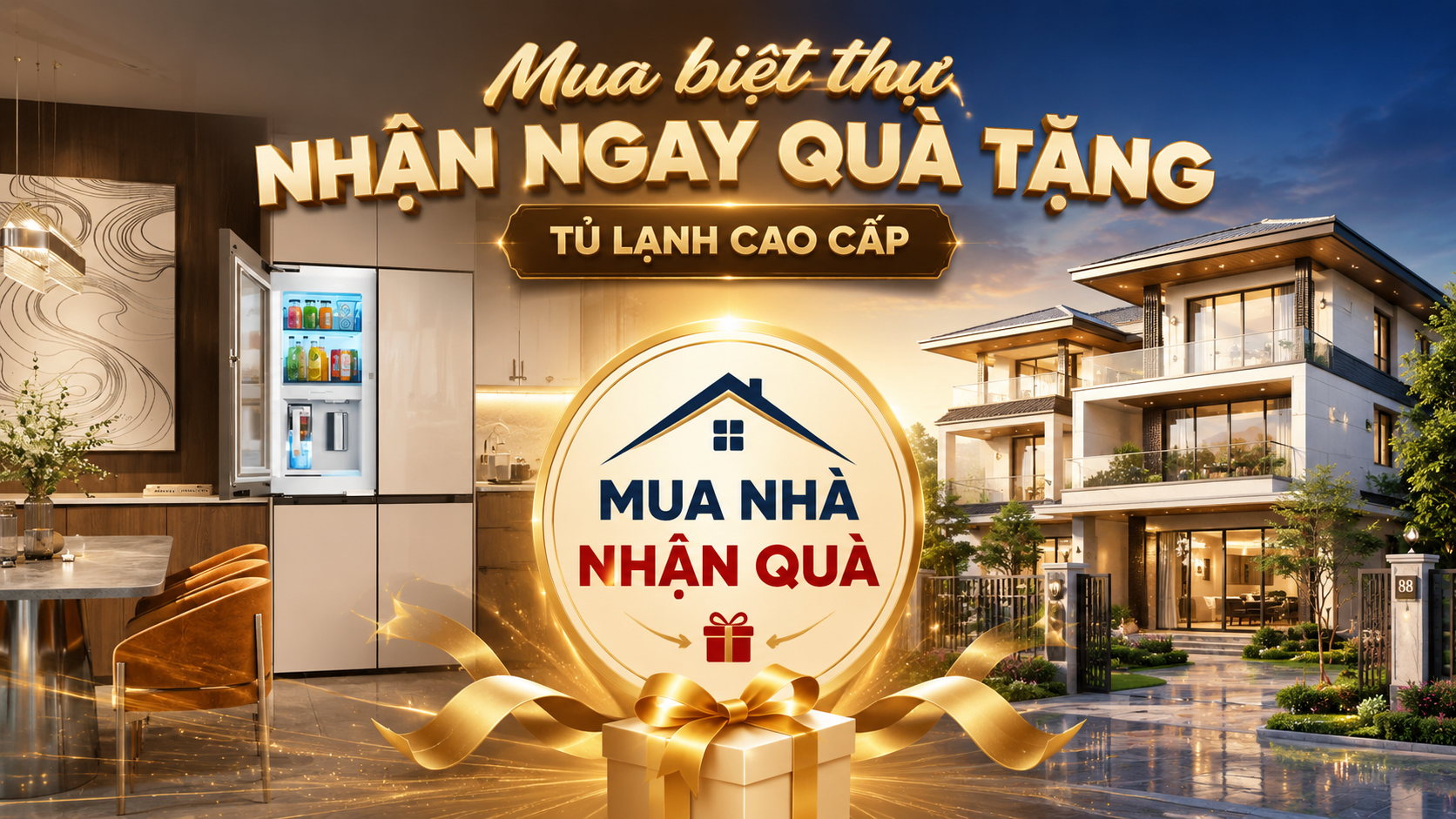 tủ lạnh cho căn biệt thự cao cấp